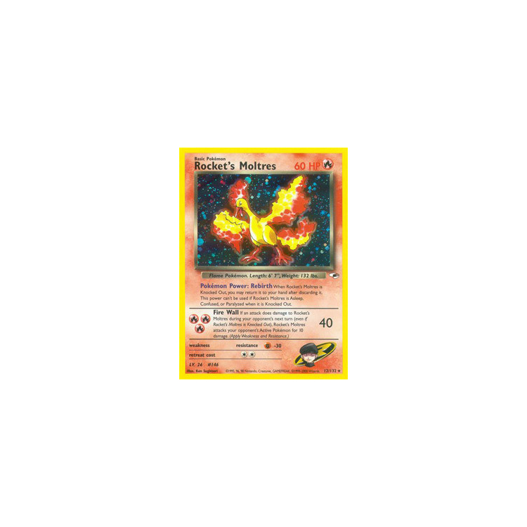 Pokemon Rocket's Moltres order 1st edition holo